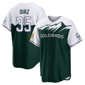 Men's Nike Elias Díaz White Colorado Rockies Home Replica Player Jersey